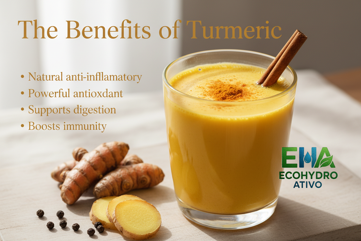 The Benefits of Turmeric - and Drink Recipes - EcoHydro Ativo - Portugal