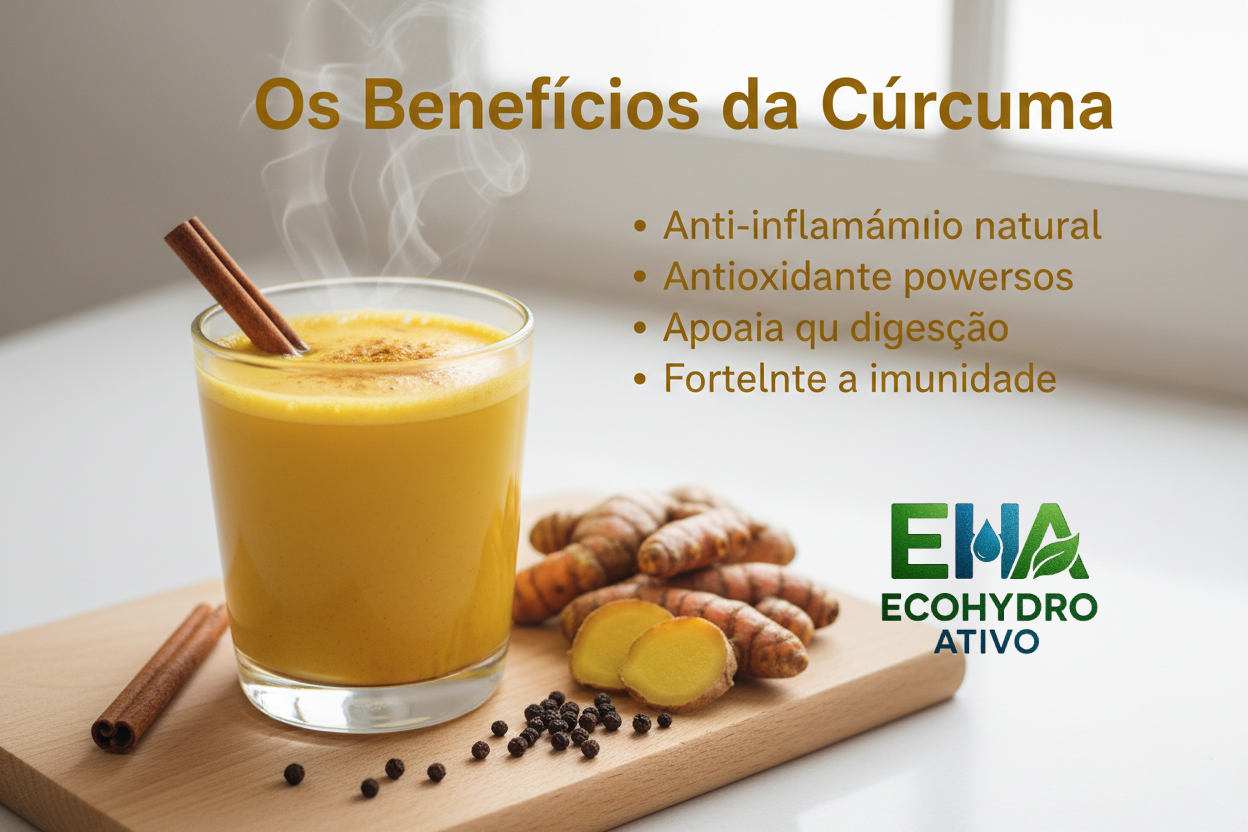 Benefícios da Cúrcuma - e Receitas de Bebidas - EcoHydro Ativo - Portugal