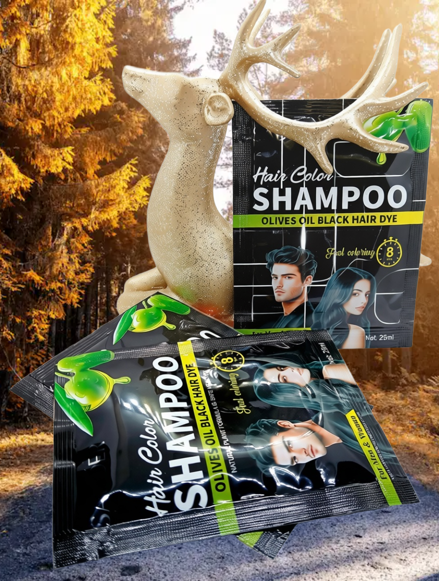 2 Champô tonalizante para cabelos pretos, para homens e mulheres. Natural e sem amoníaco.