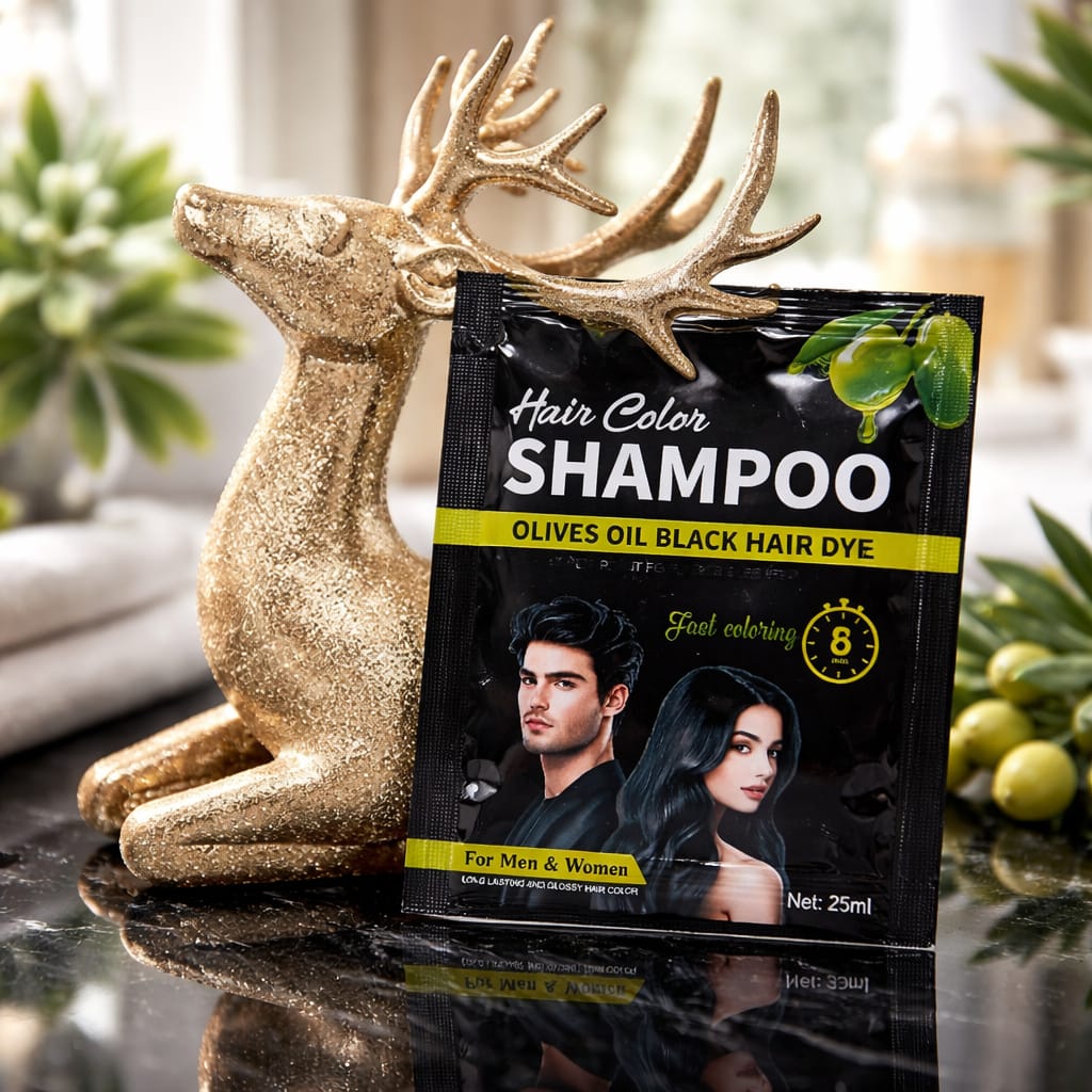 2 Champô tonalizante para cabelos pretos, para homens e mulheres. Natural e sem amoníaco.