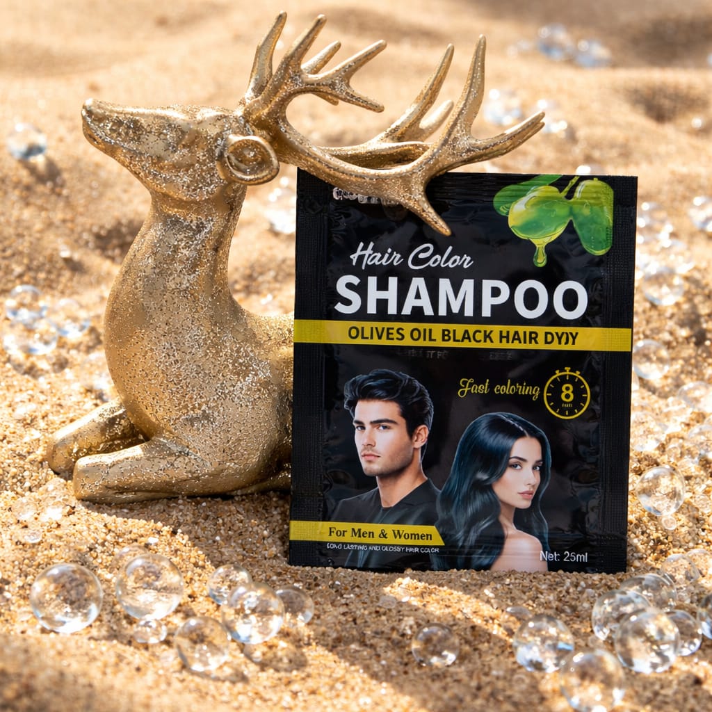 2 Champô tonalizante para cabelos pretos, para homens e mulheres. Natural e sem amoníaco.