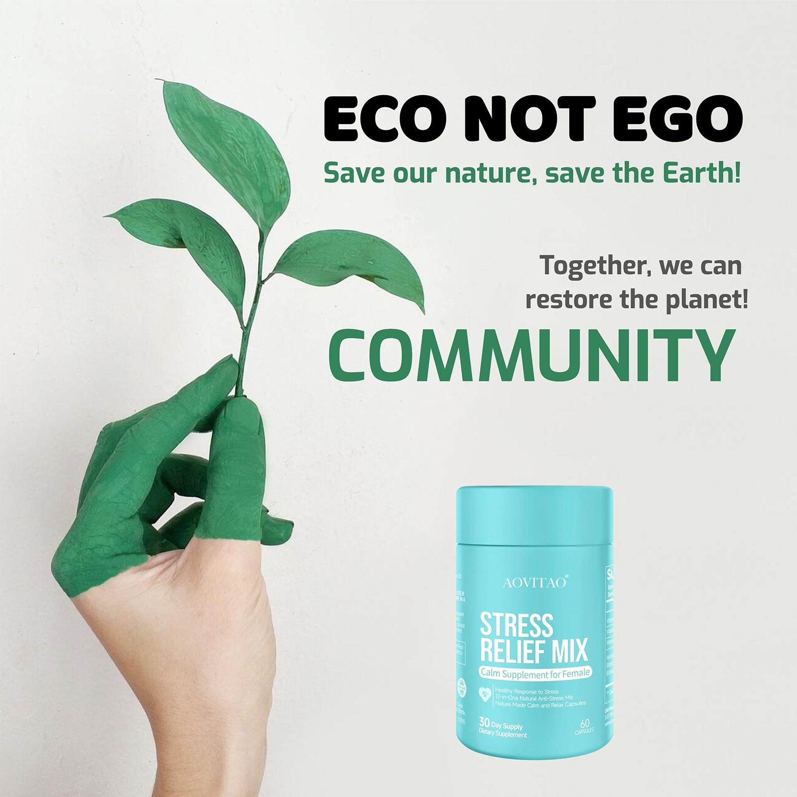 Alívio poderoso do stress: Cada cápsula fornece Ashwagandha, GABA e L-teanina. Formulada para promover um humor positivo.