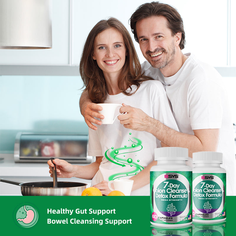 BSYS Fórmula para Limpeza e Desintoxicação do Cólon em 7 Dias, 60 saquetas