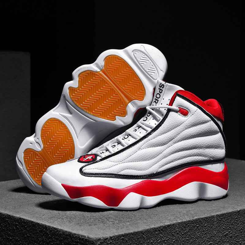 Ténis de basquetebol de cano alto, moderno, com sola grossa e resistente ao desgaste