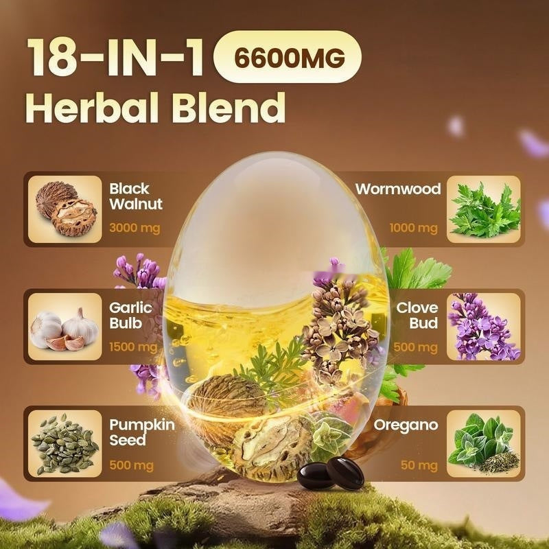 Cápsulas moles de noz preta de absinto