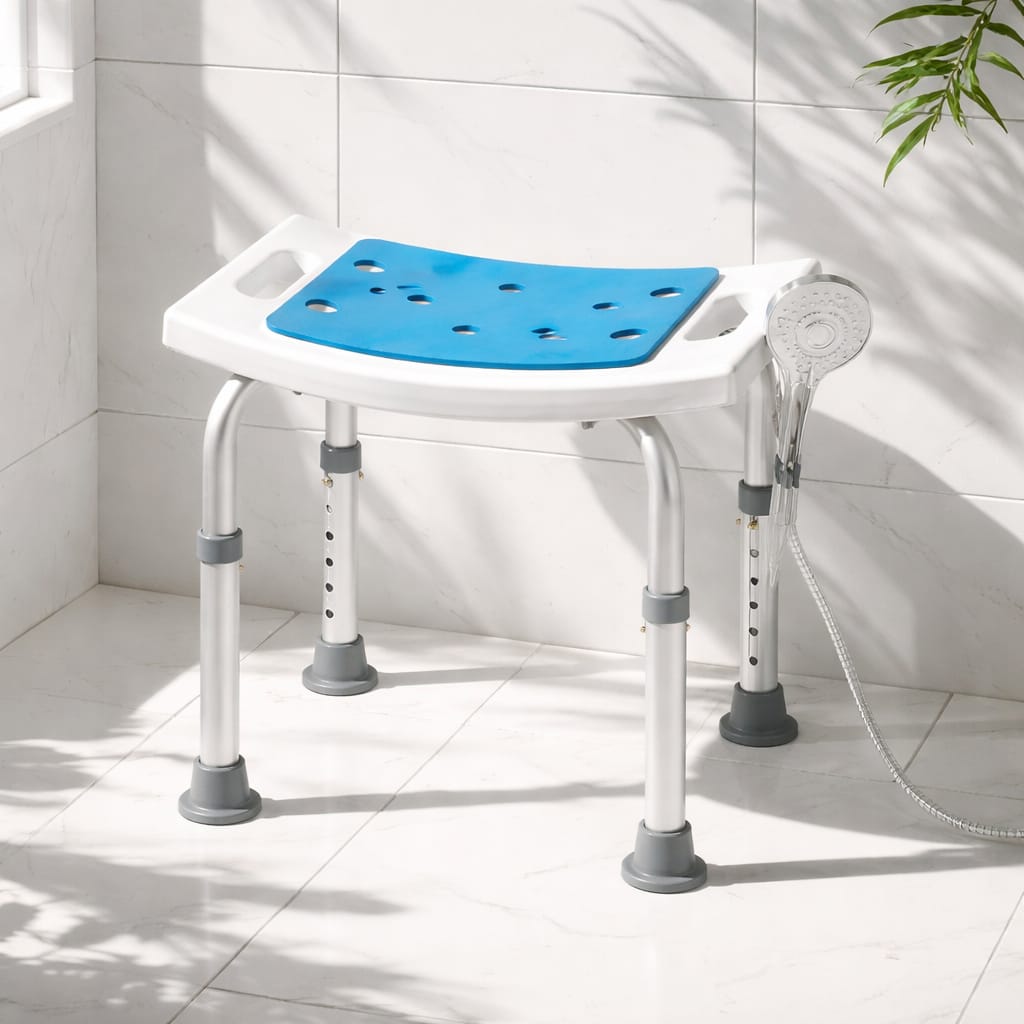 Shower Chair, Adjustable Height Shower Stool, Shower Seat For Inside Shower Or Tub, Non-Slip Bench Bathtub Stool Seat For Elderly Disabled Handicap, 158.8 Kg Capacity - EcoHydro Ativo - Portugal