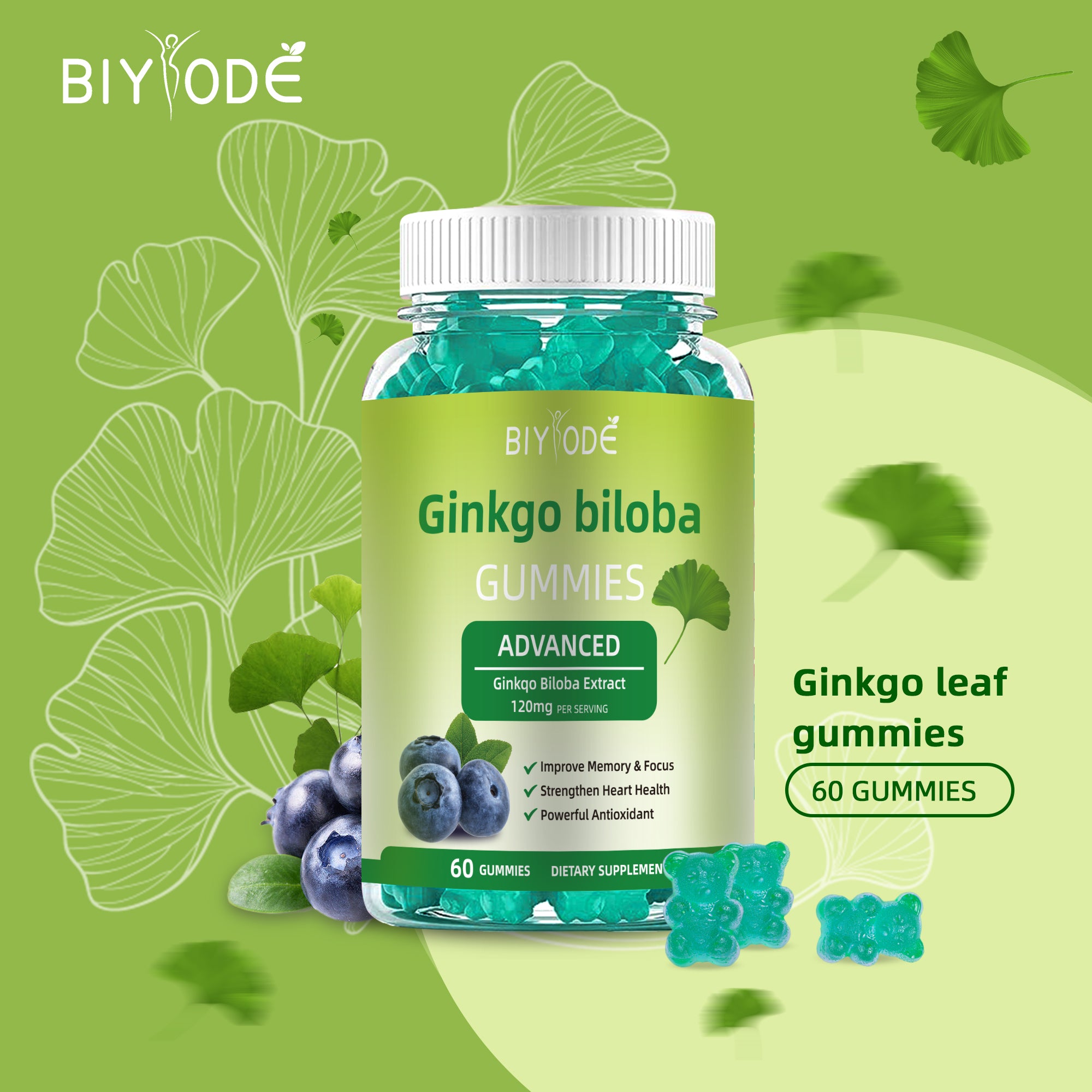 Suplementos dietéticos à base de ervas para venda por atacado: Goma de mascar Ginkgo biloba para auxiliar a memória e a concentração.
Uso: Adultos