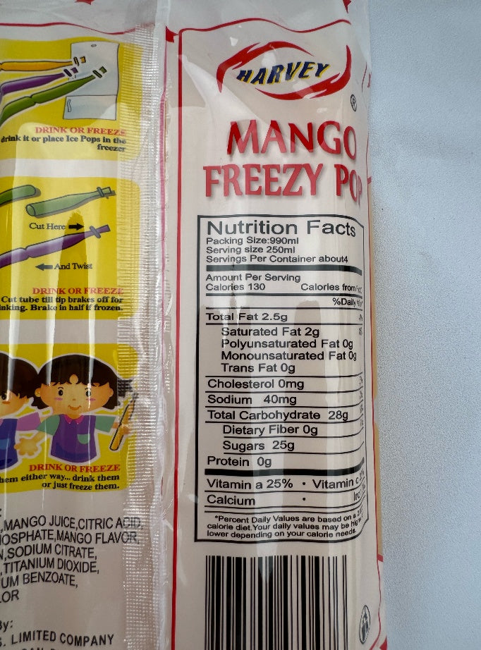 Picolé de manga, picolé de laranja, pau de gelatina