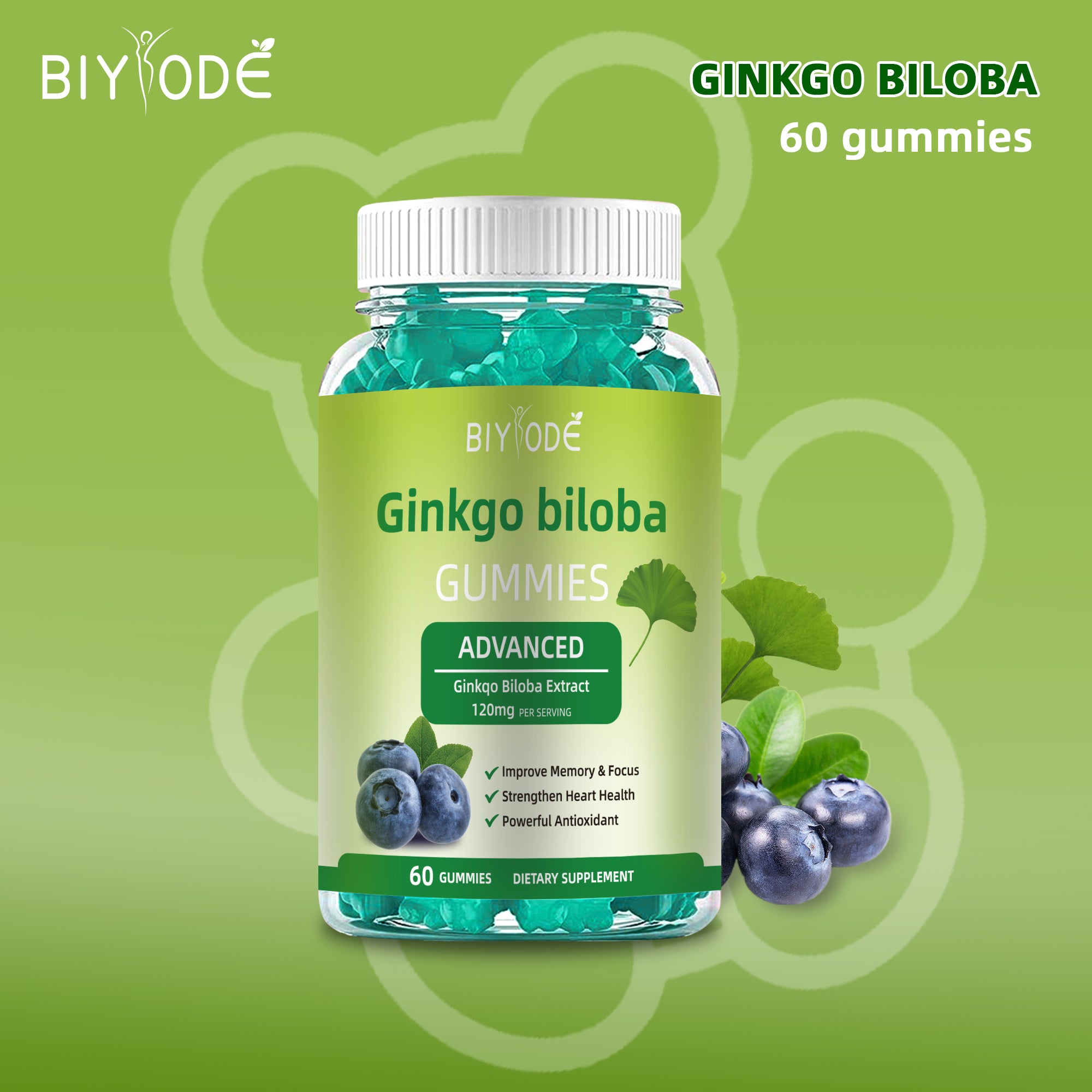 Suplementos dietéticos à base de ervas para venda por atacado: Goma de mascar Ginkgo biloba para auxiliar a memória e a concentração.
Uso: Adultos