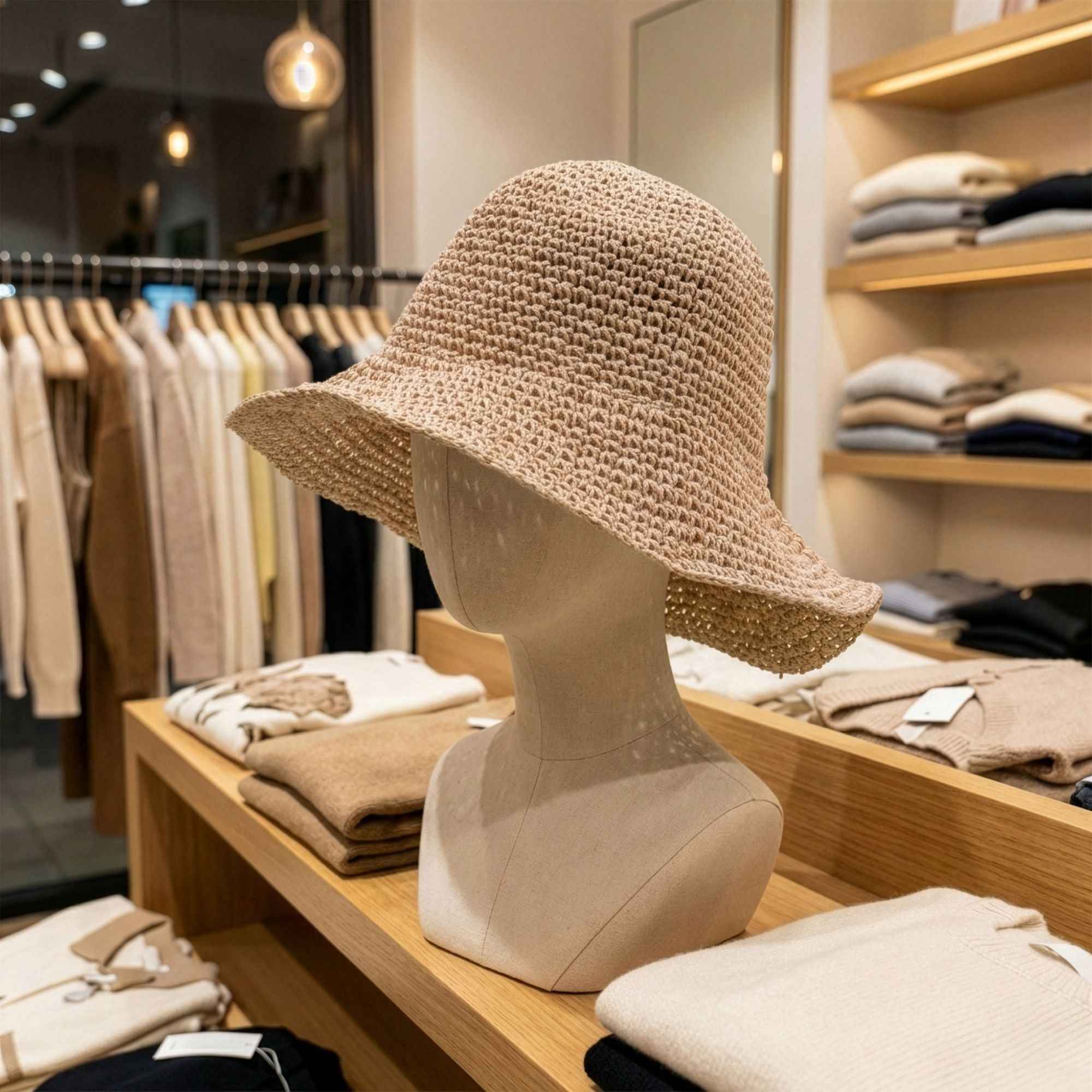 Chapéu de Sol de Palha Rosa Blush Nomad Sari Floppy