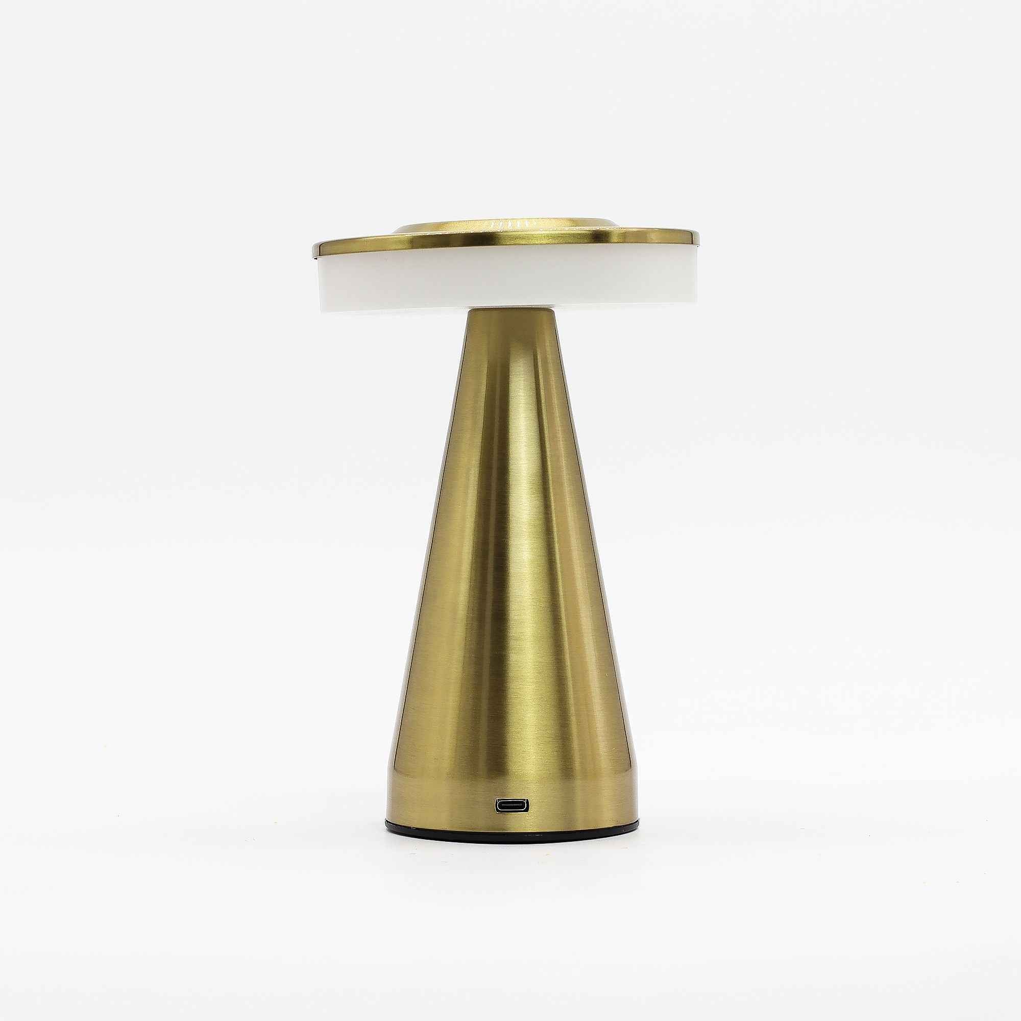 Lâmpada de Toque Cobre Alto - Base Alta Recarregável USB (C) - 400 Watt