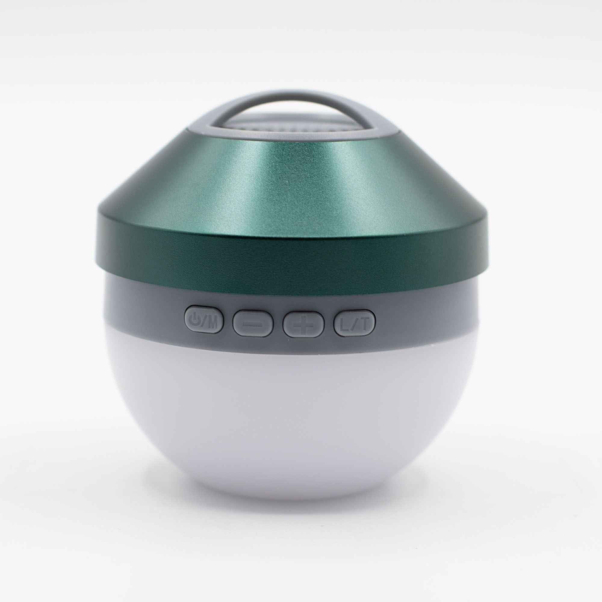 Candeeiro de campismo verde suspenso com mini altifalante