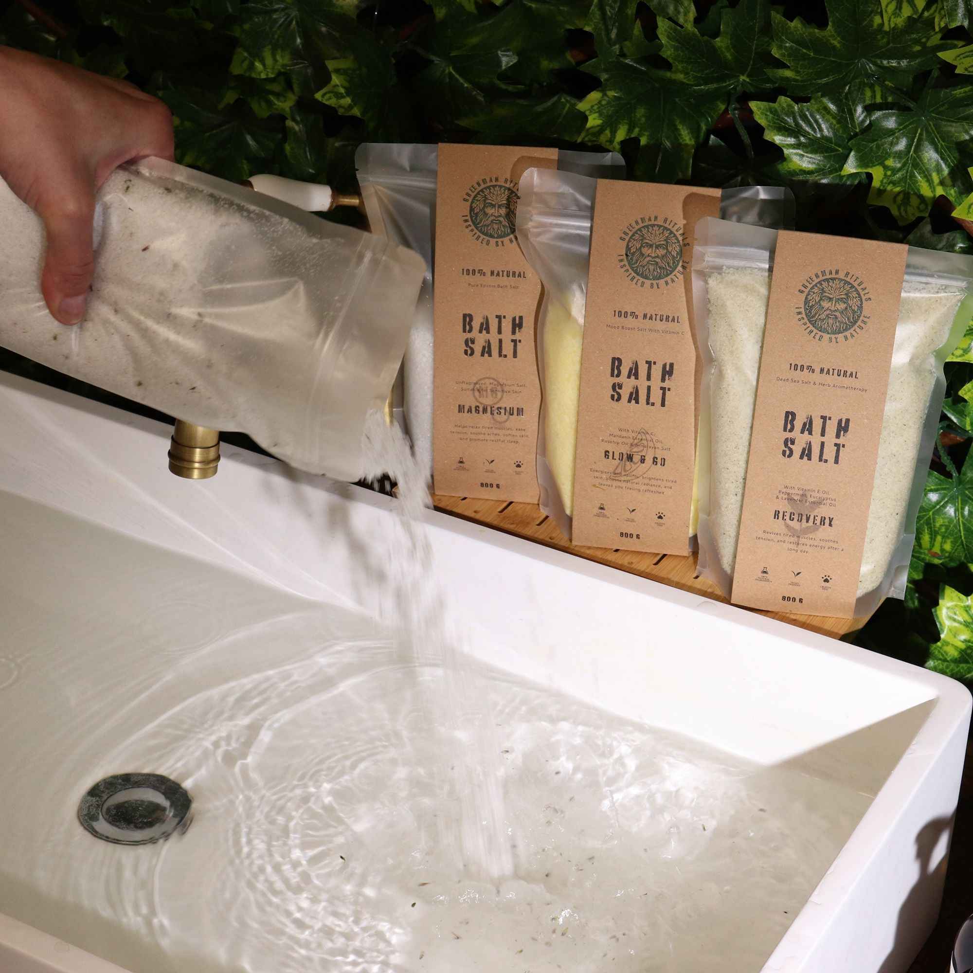 Sais de Epsom para Banho com Lavanda e Aromaterapia da Greenman Rituals – Durma Bem