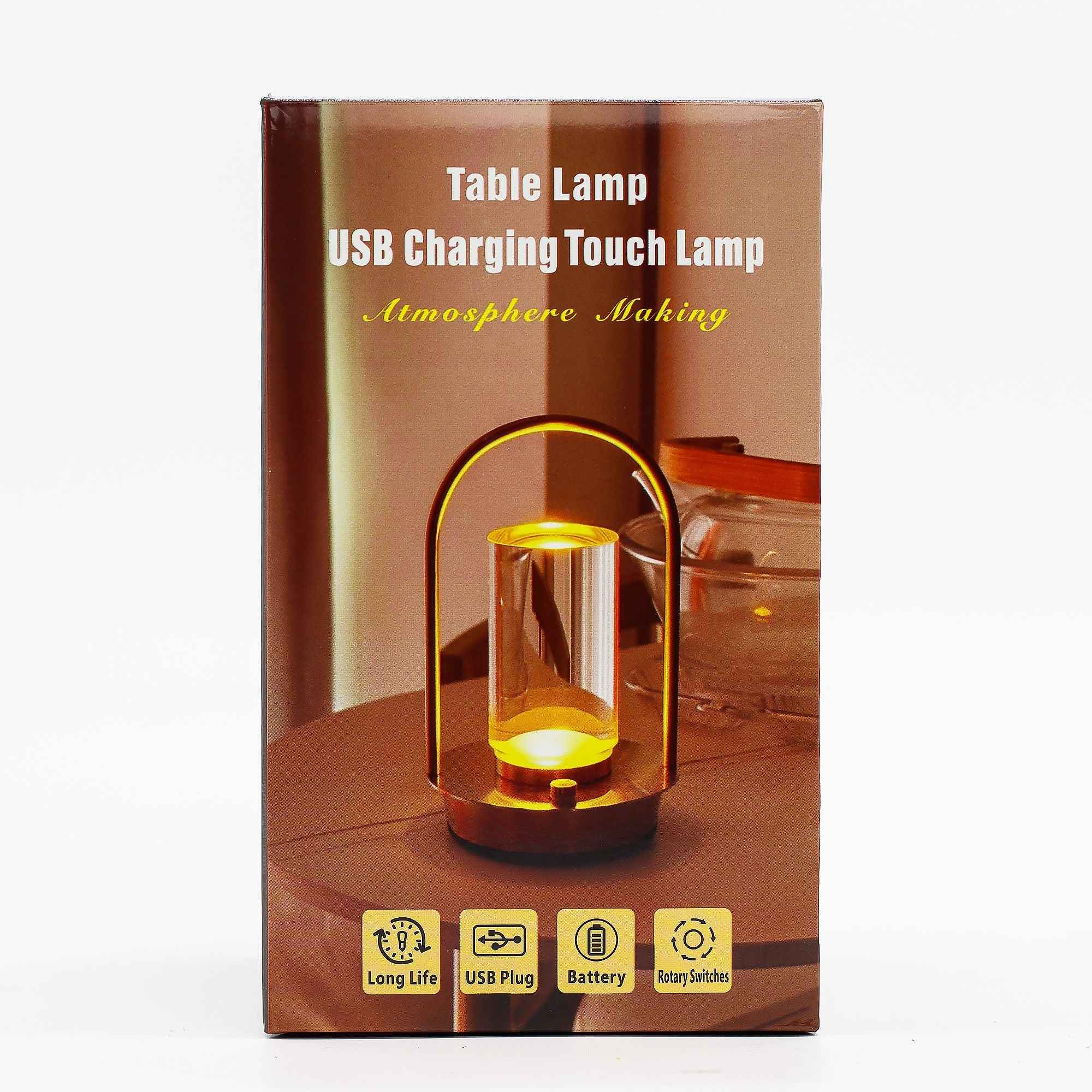 Lâmpada de Toque USB Recarregável - Lanterna de Cristal com 2000 Watts e Conexão USB