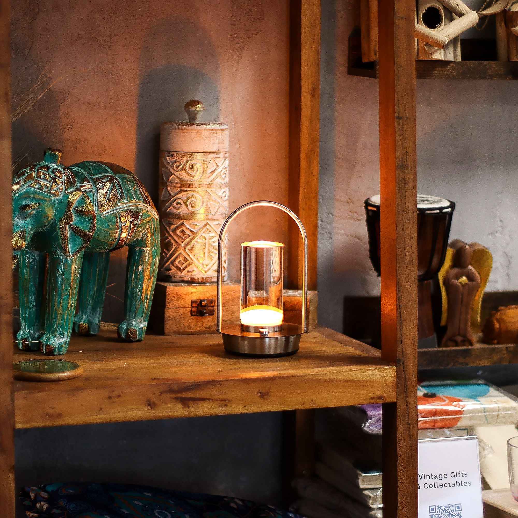 Lâmpada de Toque USB Recarregável - Lanterna de Cristal com 2000 Watts e Conexão USB