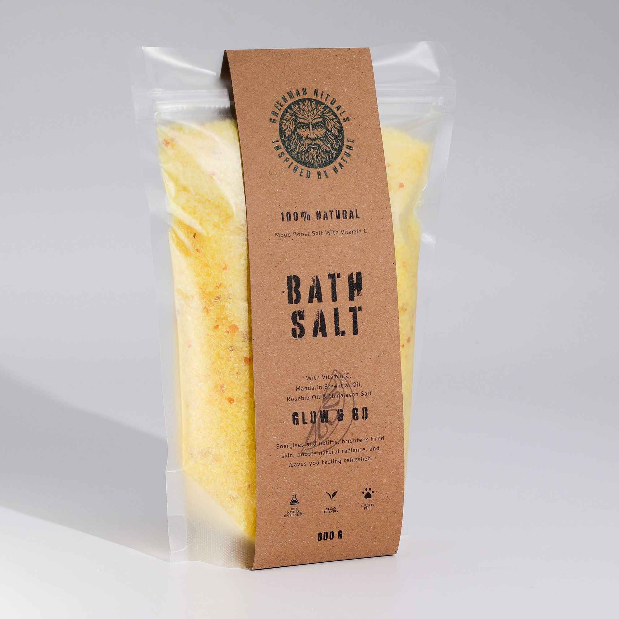 Sais de Epsom com Vitamina C e Mandarina da Greenman Rituals – Brilho e Rejuvenescimento