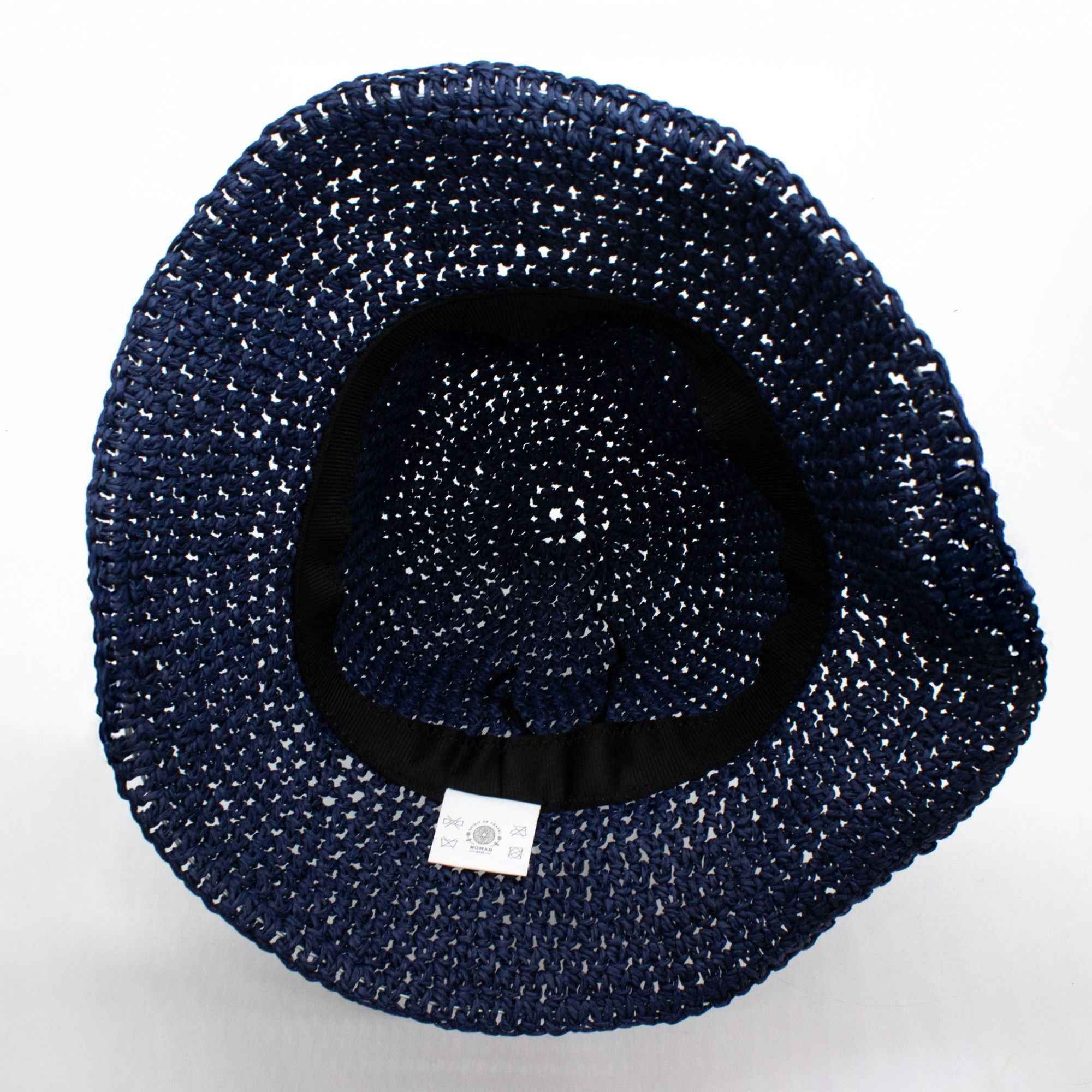 Chapéu de Palha Navy Blue Nomad Sari Floppy para Sol