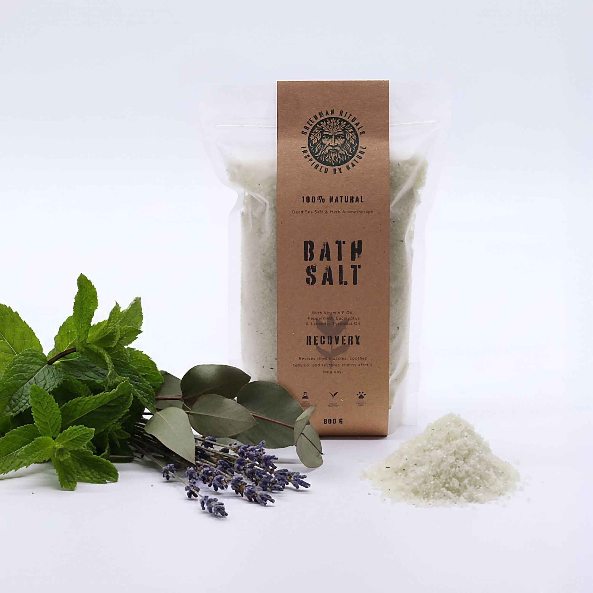Greenman Rituals Menthol Aromatherapy Epsom Bath Salt – Recovery