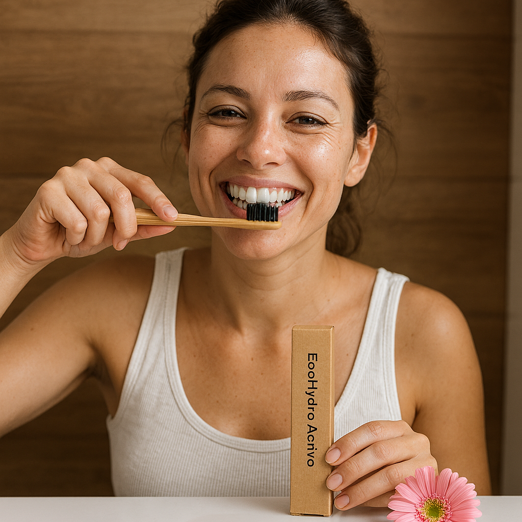 Escova de Dentes em Bambu (2x) - conjunto de duas escovas de dentes