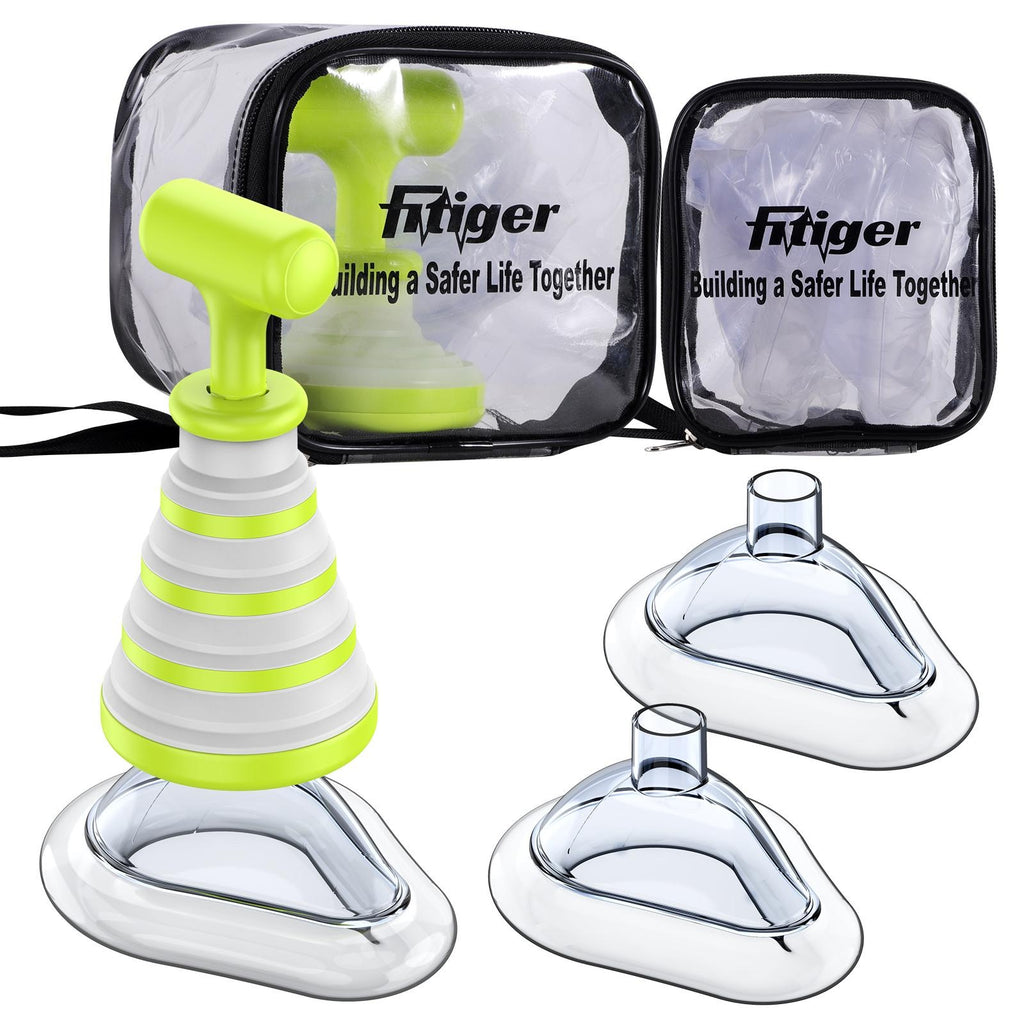 Kit de primeiros socorros com 3 tamanhos de máscaras, adequado a todas as idades, portátil.