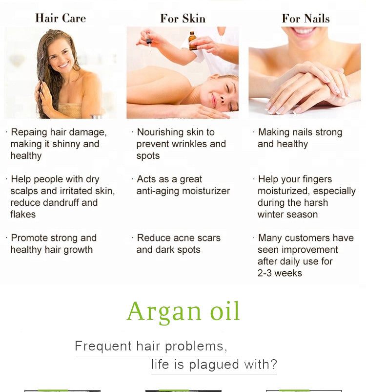 Óleo de Argan Natural para Cabelo 100ml Hidratação Profunda Alta Qualidade
