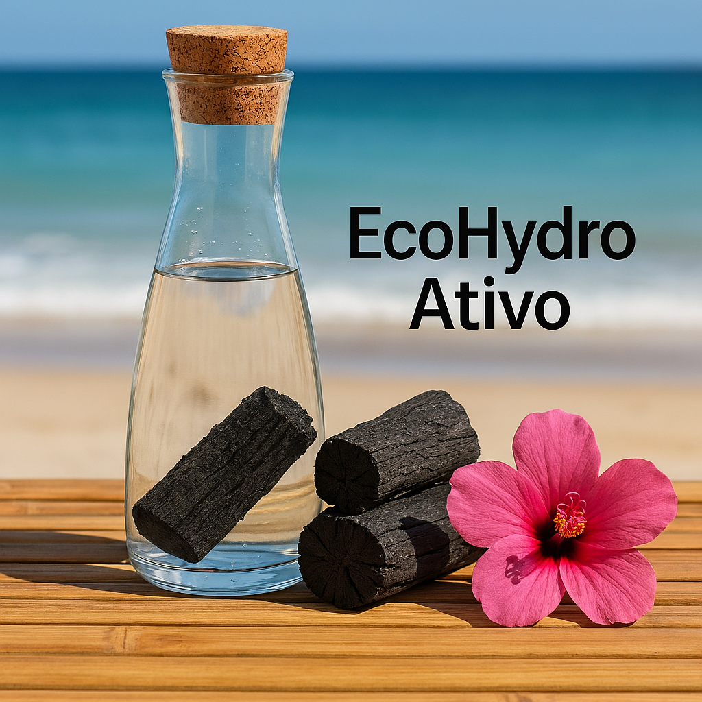 Jarro com filtro de água + 3 varetas de carvão ativado, 100% natural, importado do Japão.