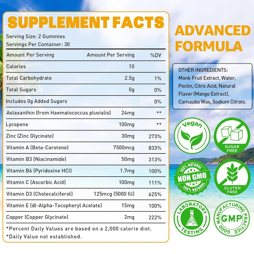 60 unidades de rebuçados de goma bronzeadores